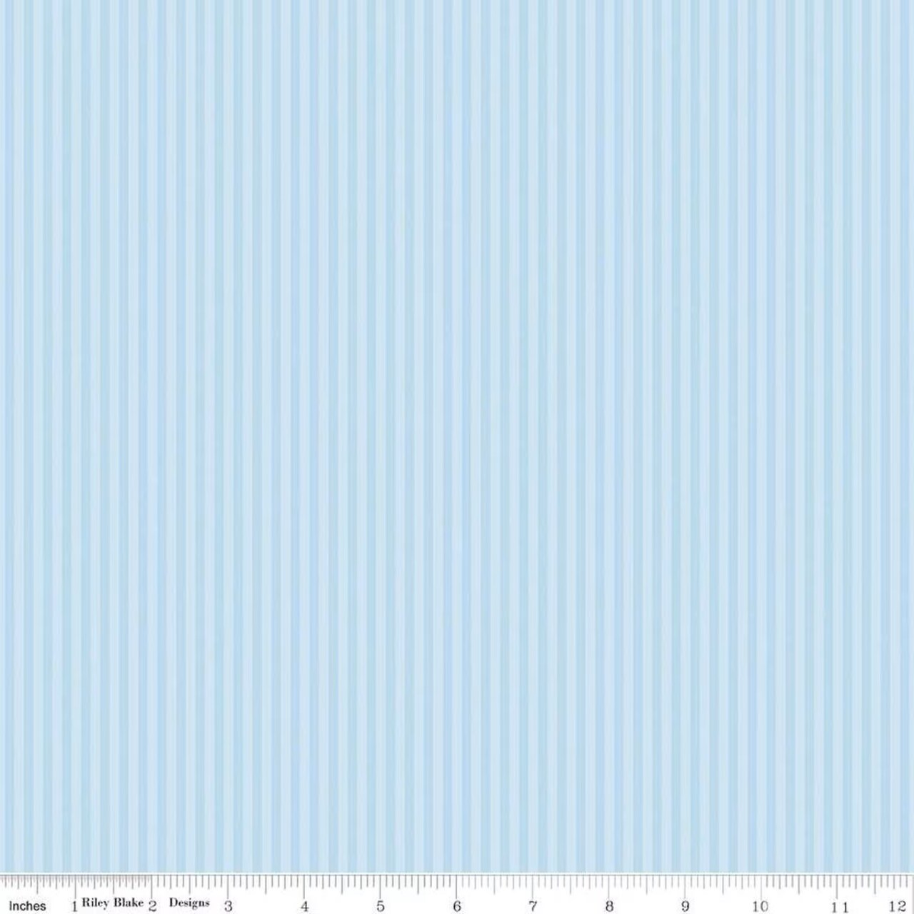 Fabric Riley Blake Basics Boy Blue 1/8" Tonal Stripes by the Quarter Yard C500-BOYBLUE